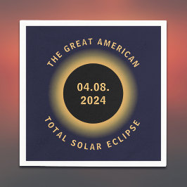 Great American Total Solar Eclipse 8 April 2024 Serviette