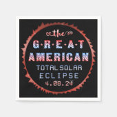Great American Total Solar Eclipse 8. April 2024 Serviette (Vorderseite)
