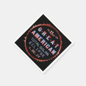 Great American Total Solar Eclipse 8. April 2024 Serviette (Ecke)