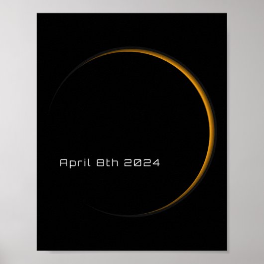 Great American Total Solar Eclipse 8. April 2024 t Poster (Vorne)