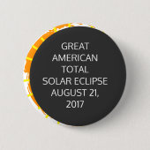 Great American Total Solar Eclipse anpassbar Button (Vorderseite)