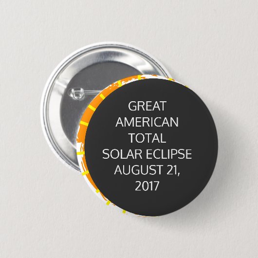 Great American Total Solar Eclipse anpassbar Button (Vorne & Hinten)