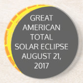 Great American Total Solar Eclipse anpassbar Getränkeuntersetzer (Vorne)