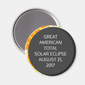 Great American Total Solar Eclipse anpassbar Magnet (Vorderseite/Rückseite)