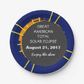 Great American Total Solar Eclipse anpassbar Pappteller (Vorderseite)