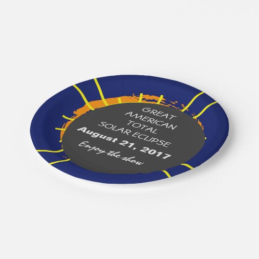 Great American Total Solar Eclipse anpassbar Pappteller (Schrägansicht)