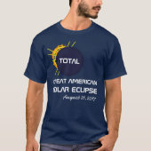 Great American Total Solar Eclipse anpassbar T-Shirt (Vorderseite)