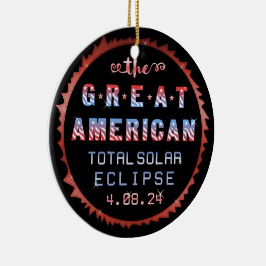 Great American Total Solar Eclipse August 21 2017 Keramik Ornament (Rechts)
