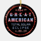 Great American Total Solar Eclipse August 21 2017 Keramik Ornament (Vorne)
