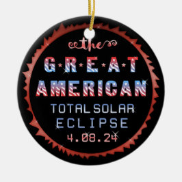 Great American Total Solar Eclipse August 21 2017 Keramik Ornament