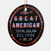 Great American Total Solar Eclipse August 21 2017 Keramik Ornament (Links)
