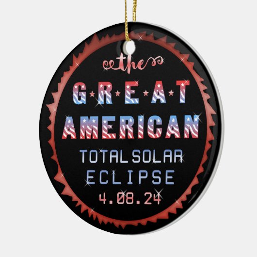 Great American Total Solar Eclipse August 21 2017 Keramik Ornament (Links)