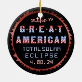 Great American Total Solar Eclipse August 21 2017 Keramik Ornament (Hinten)