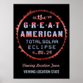 Great American Total Solar Eclipse August 21 2017 Poster (Vorne)