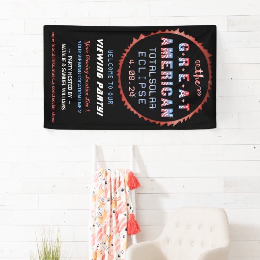 Great American Total Solar Eclipse Viewing Party Banner (Insitu)