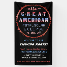 Great American Total Solar Eclipse Viewing Party Banner