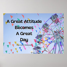 "Great Attitude" Positive Quotation  Poster