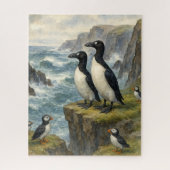 Great Auk Wild Coastal Scene Puzzle (Vertikal)