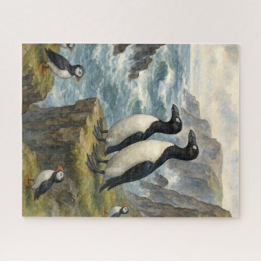 Great Auk Wild Coastal Scene Puzzle (Horizontal)