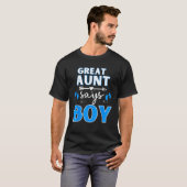 Great Aunt Says Boy Gender Reveal Team Blue Pregna T-Shirt (Vorne ganz)