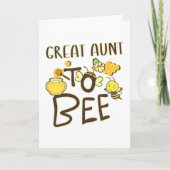 Great Aunt To Bee Pregnancy Announcement Pregnant Karte (Vorderseite)