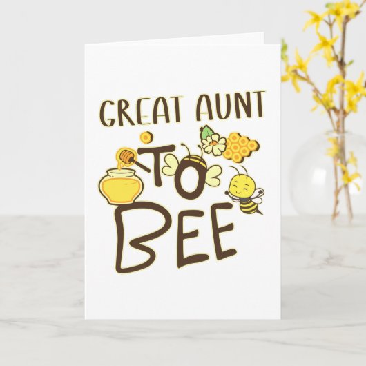 Great Aunt To Bee Pregnancy Announcement Pregnant Karte (Gelbe Blume)