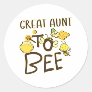 Great Aunt To Bee Pregnancy Announcement Pregnant Runder Aufkleber
