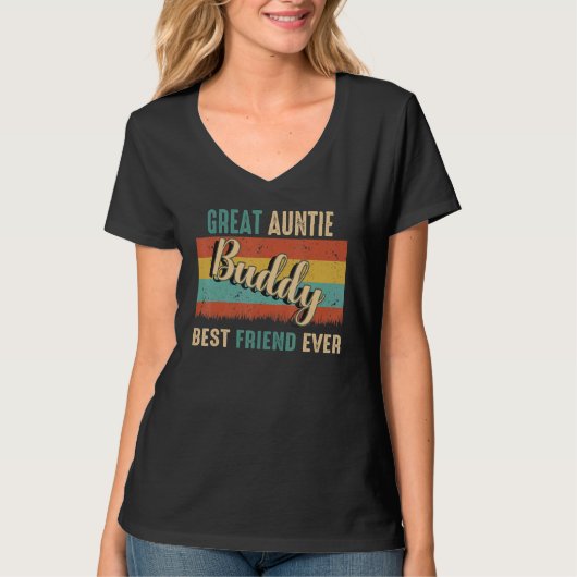 Great Auntie 2023 Cool Buddy Family Best Friend Ev T-Shirt (Vorderseite)