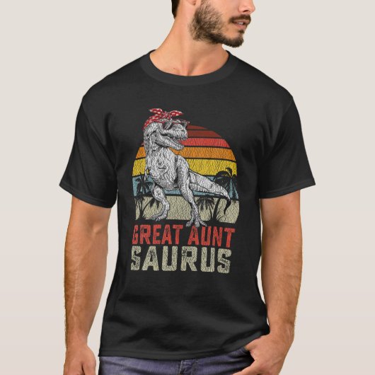 Great Auntsaurus T Rex Dinosaurier Große Tante Sau T-Shirt (Vorderseite)