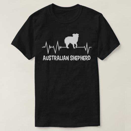 Great Australian Shepherd Heartbeat Design Aussie T-Shirt (Design vorne)