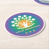 "Great Awakening"-Untersetzer Runder Pappuntersetzer (Angewinkelt)