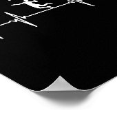 Great Badminton Heartbeat Shuttle Poster (Ecke)