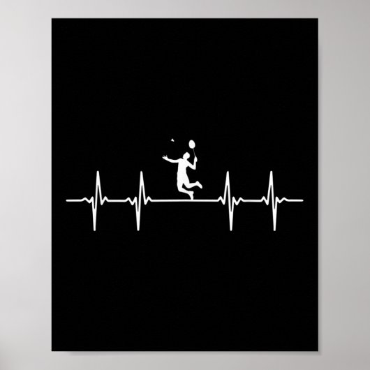 Great Badminton Heartbeat Shuttle Poster (Vorne)