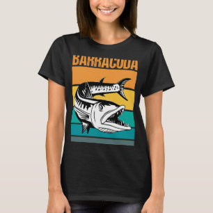 Great Barracuda Cuda Fischen Wildnis Salzwassersee T-Shirt
