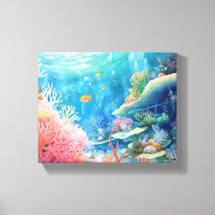 Great Barrier Reef Aquarell Leinwanddruck