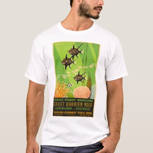 Great Barrier Reef Australia Poster T-Shirt (Vorderseite)
