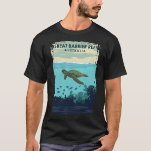 Great Barrier Reef Australia Queensland Vintag Tr T-Shirt