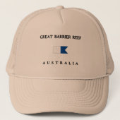 Great Barrier Reef Australien Alphatauchen-Flagge Truckerkappe (Vorderseite)
