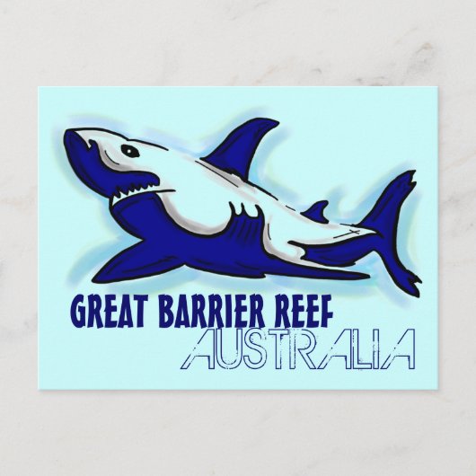 Great Barrier Reef Australien Blauer Hai Postkarte (Vorderseite)