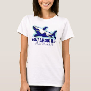 Great Barrier Reef Australien Dament-stück blauen T-Shirt