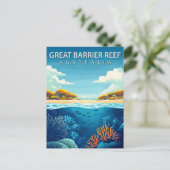Great Barrier Reef Australien Reise Postkarte (Stehend Vorderseite)