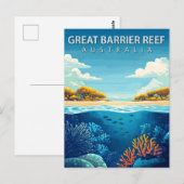Great Barrier Reef Australien Reise Postkarte (Vorne/Hinten)