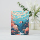 Great Barrier Reef Australien Reisen Vintag Postkarte (Stehend Vorderseite)