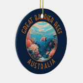 Great Barrier Reef Australien Retro gestörte Kunst Keramik Ornament (Rechts)