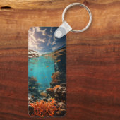 Great Barrier Reef | Australische Kunst | Meeresfi Schlüsselanhänger (Rückseite)