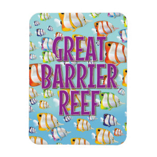 Great Barrier Reef Cartoon-Reiseposter Magnet