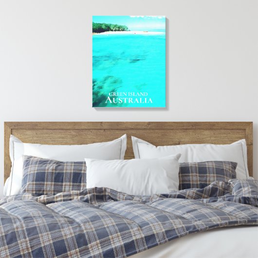 Great Barrier Reef Green Island Australien Reise Leinwanddruck (Insitu (Schlafzimmer))