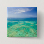 Great Barrier Reef, Luftbild Green 2 Button (Vorderseite)
