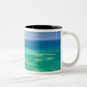 Great Barrier Reef, Luftbild Green 2 Zweifarbige Tasse