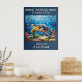 Great Barrier Reef Meeresschildkröte Poster (Küche)